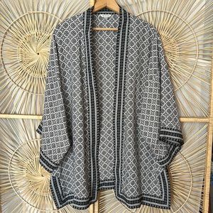 Max Studio Kimono Top Open Front Three Quarter Sleeve